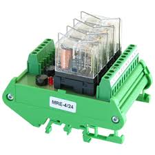 4 x 10A relay outputs - 24V PNP/NPN coils