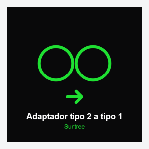 Adaptador para vehículo eléctrico tipo 2 a tipo 1 Suntree