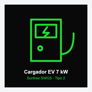 Cargador para vehículo eléctrico 7 kW 32 A tipo 2 SWG5 Suntree