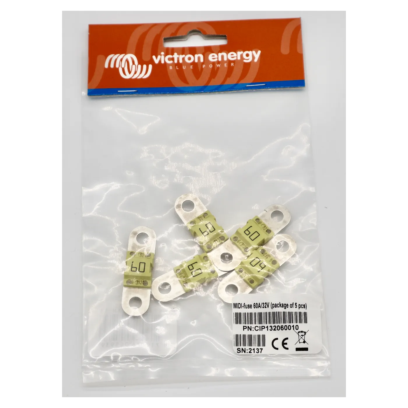Fusible MIDI 60A/58V-M6 (paquete de 5 unidades) Victron Energy | Solar Fox Colombia
